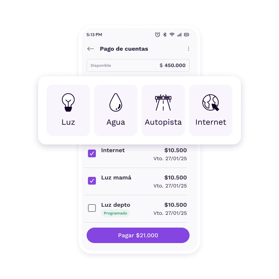 Aplicación para realizar pago de servicios
