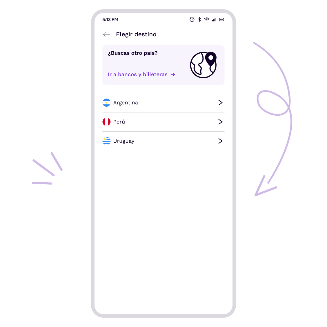 Aplicación para transferir dinero a LATAM